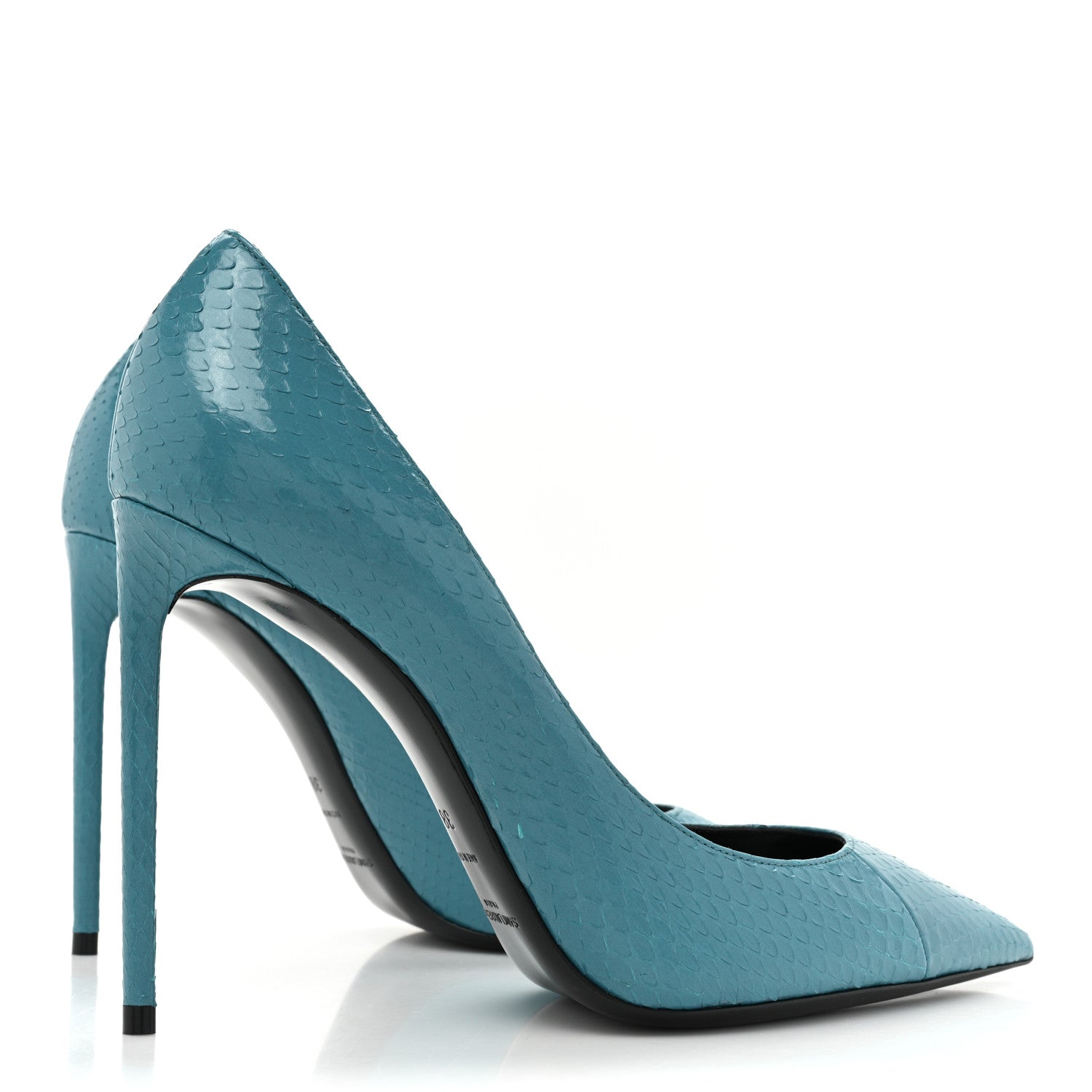 Saint Laurent Ayers Zoe 105 Pump 38 Water Marine 4 of 11
