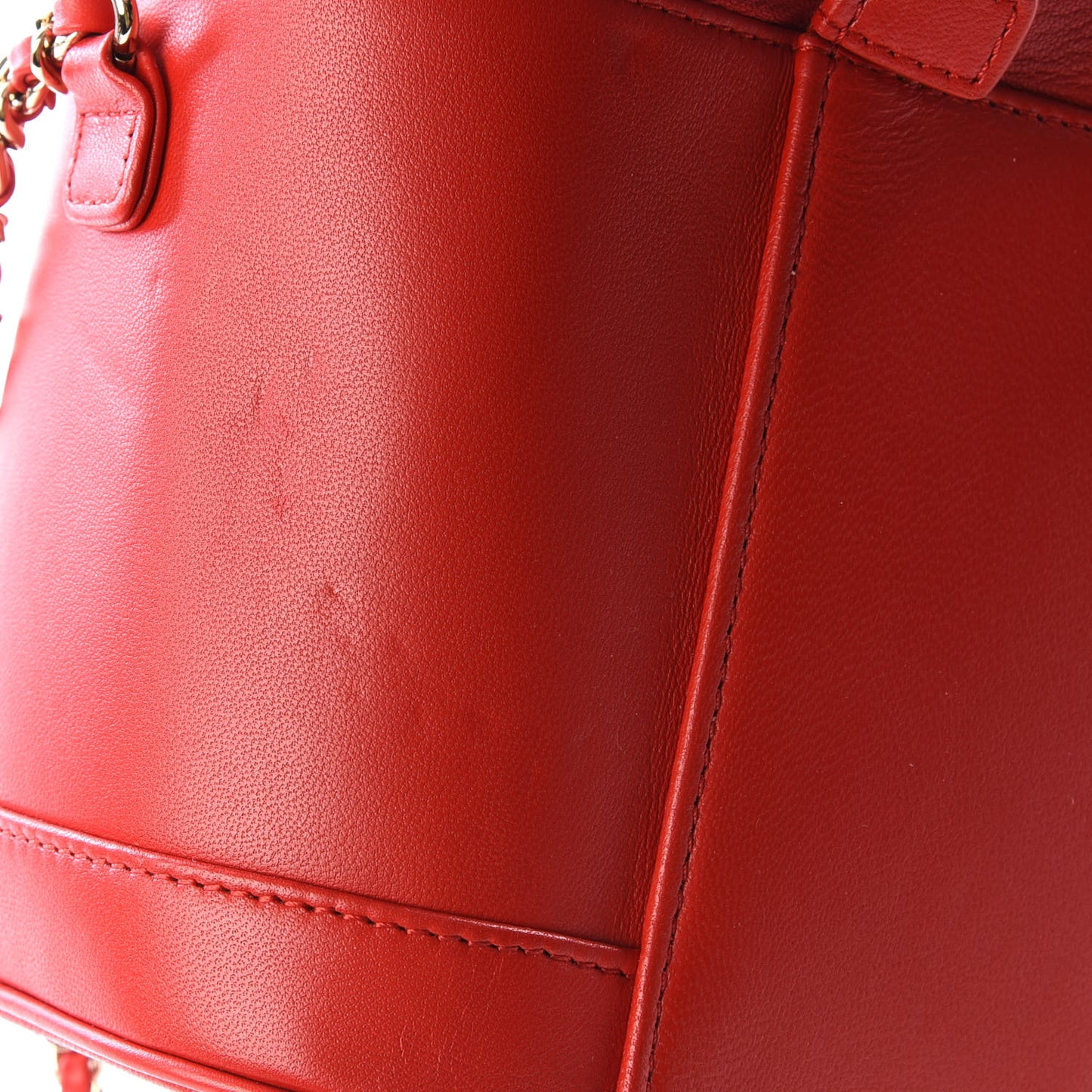 Lambskin Timeless Vanity Cosmetic Case Red