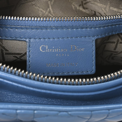 Christian Dior Lambskin Cannage Medium Lady Dior Blue 6 of 10