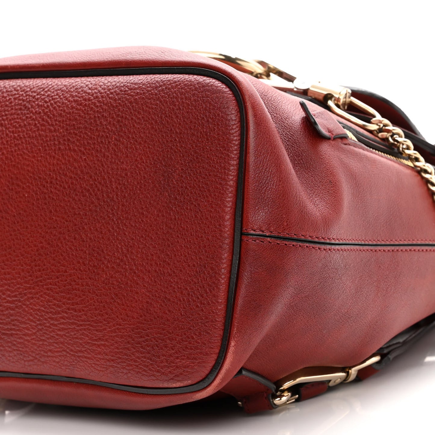 Suede Calfskin Small Faye Backpack Sienna Red