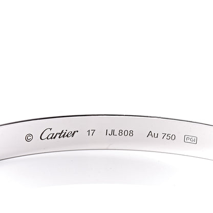 Cartier 18K White Gold LOVE Bracelet 17 4 of 6