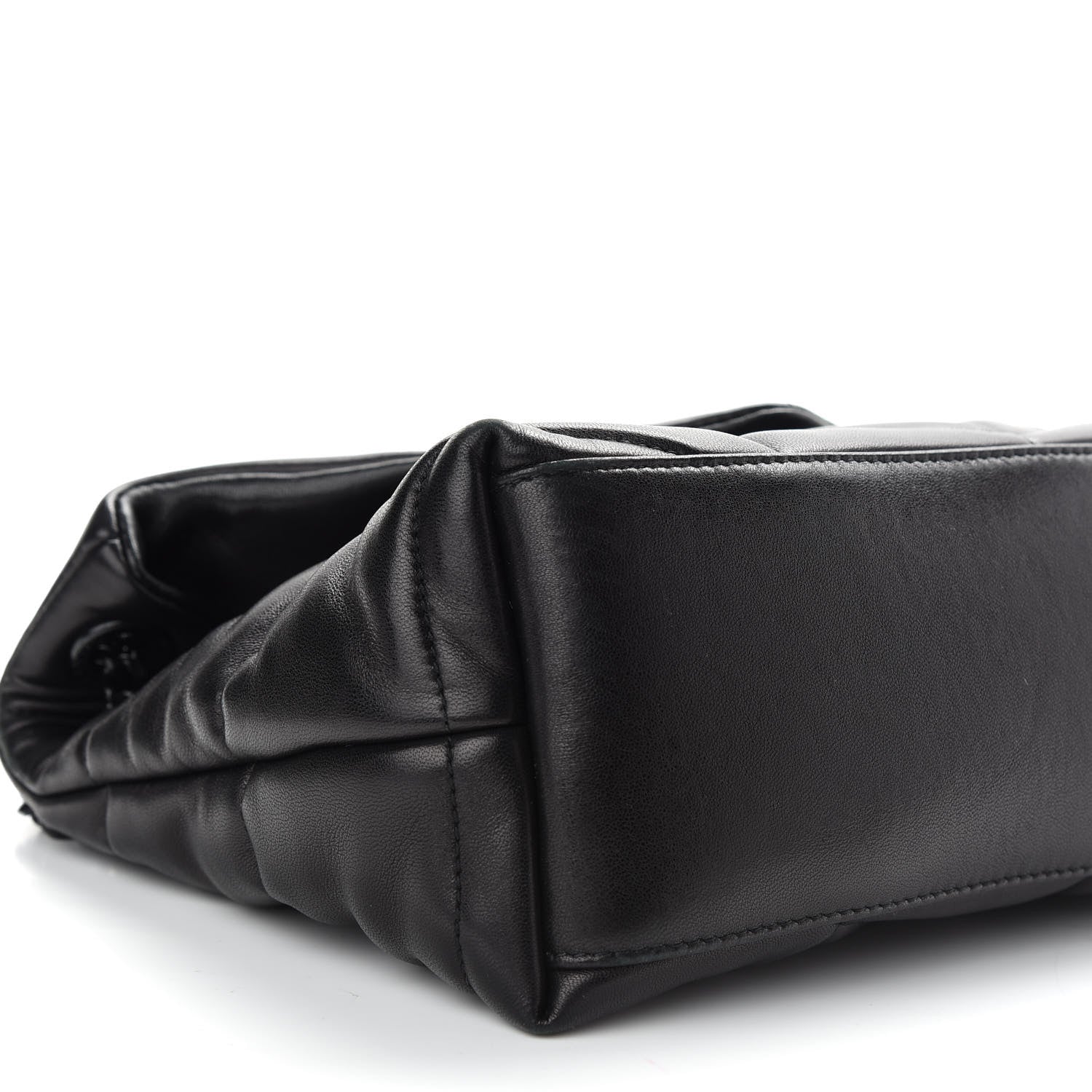 Saint Laurent Lambskin Quilted Small Loulou Puffer Monogram Chain Satchel Black 6 of 7