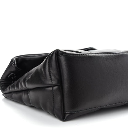 Saint Laurent Lambskin Quilted Small Loulou Puffer Monogram Chain Satchel Black 6 of 7