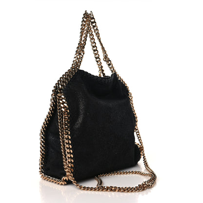 Stella McCartney Shaggy Deer Mini Falabella Fold Over Tote Black 3 of 9