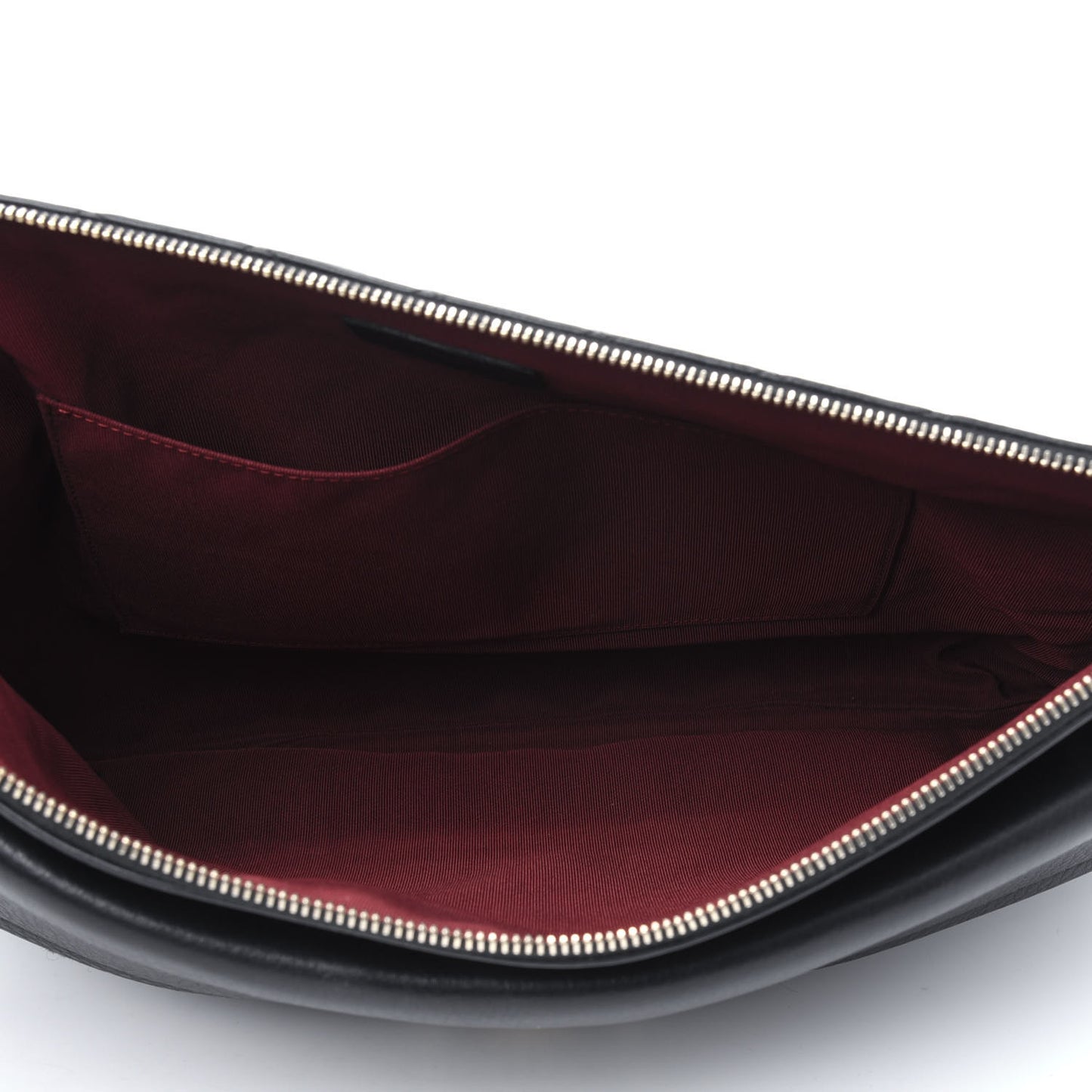 Grained Calfskin Quilted Large Archi Chic Cosmetic Case Black