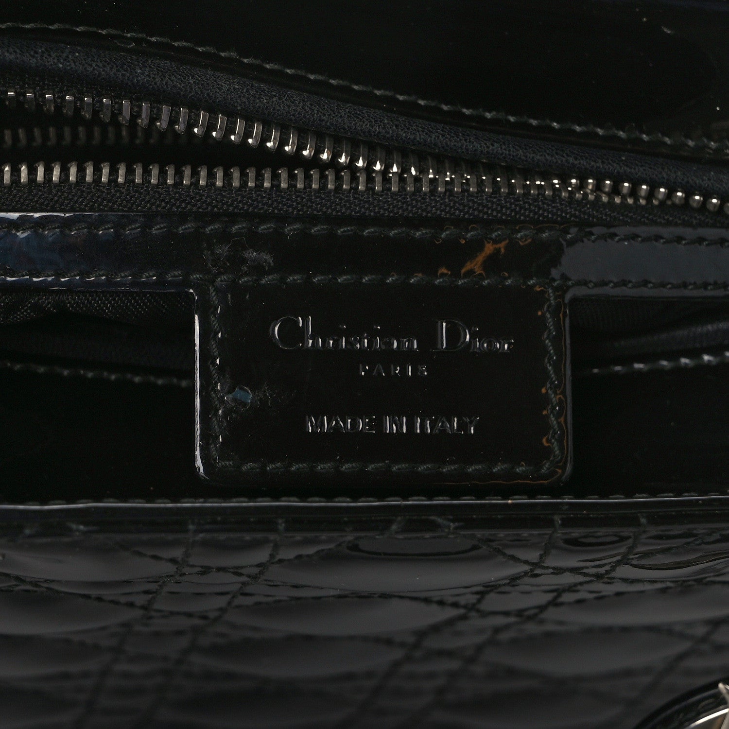 Christian Dior Patent Cannage Medium Lady Dior Black 6 of 12