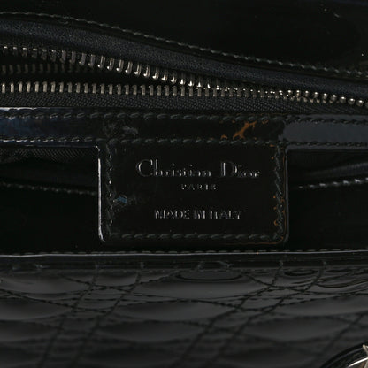 Christian Dior Patent Cannage Medium Lady Dior Black 6 of 12