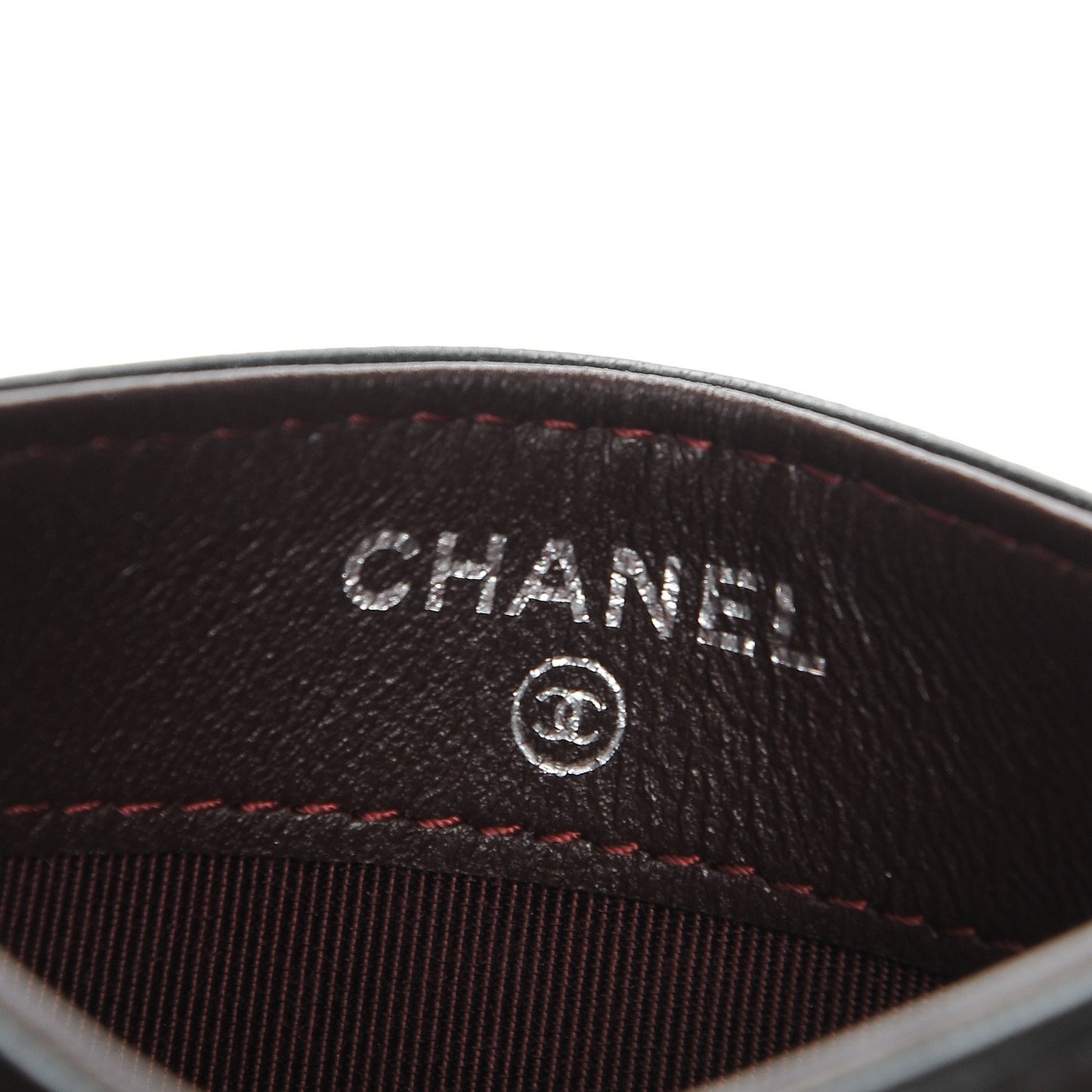 Lambskin Quilted Card Holder Black