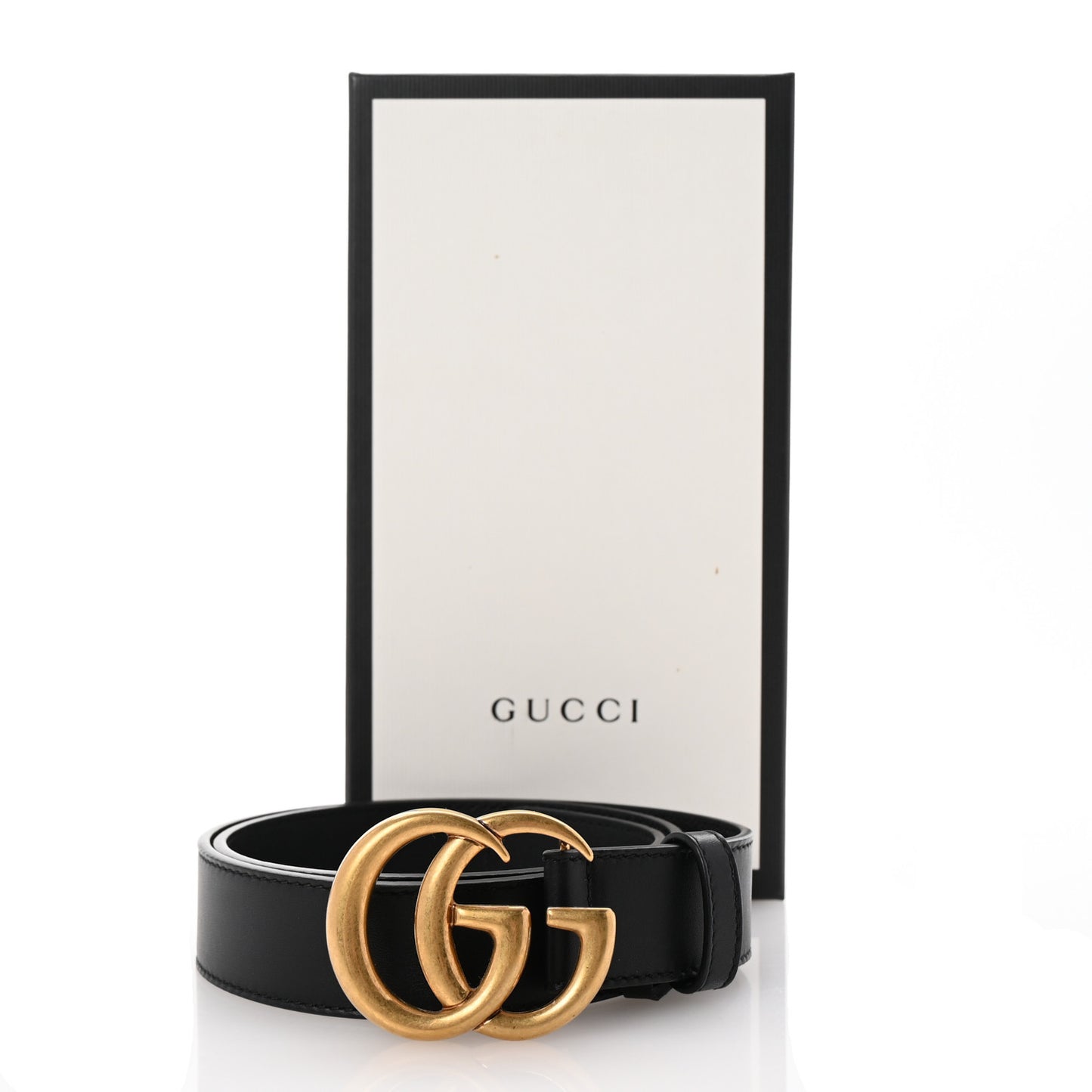 Calfskin Double G 20mm Belt 75 30 Black