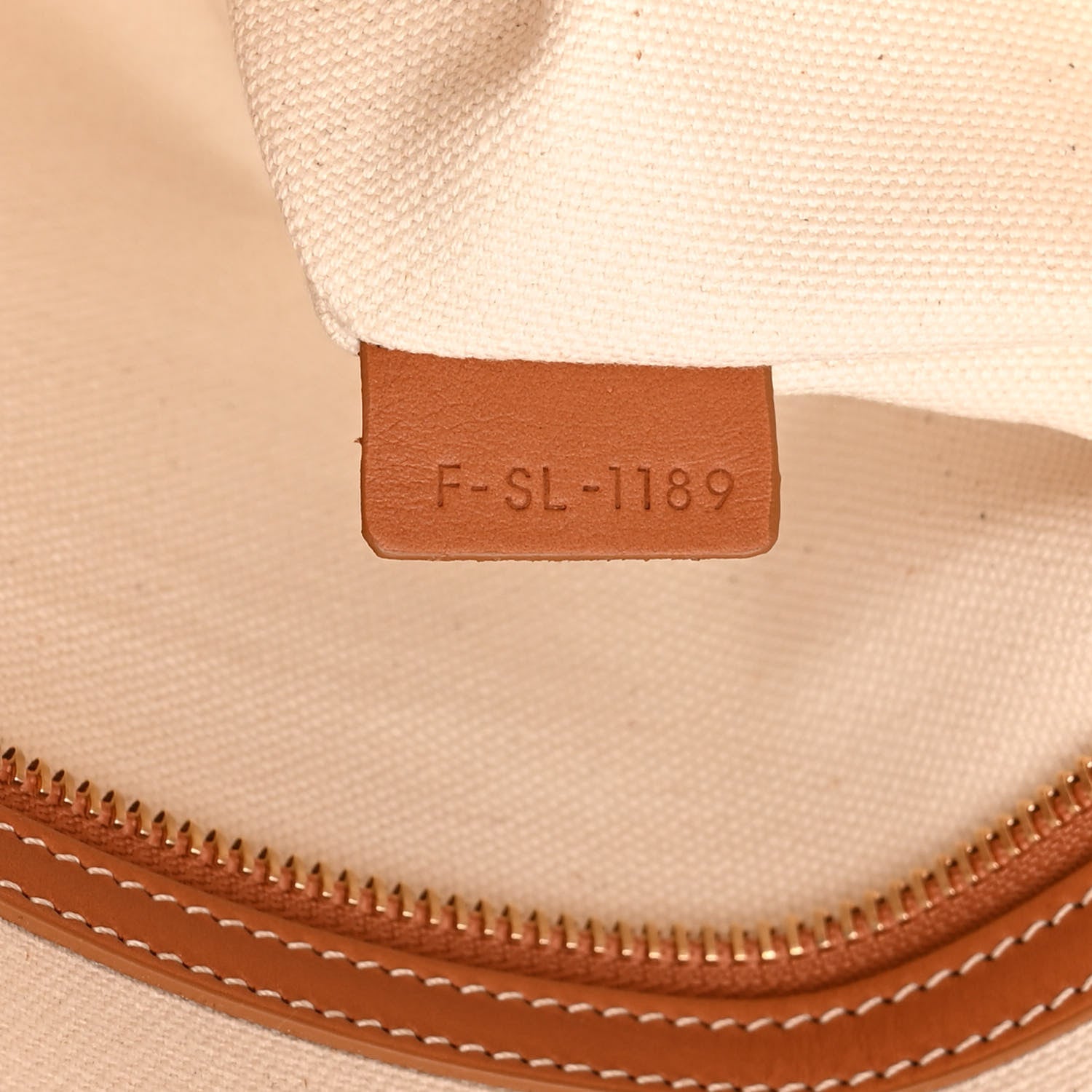 Celine Canvas Calfskin Horizontal Cabas Natural Tan 8 of 19