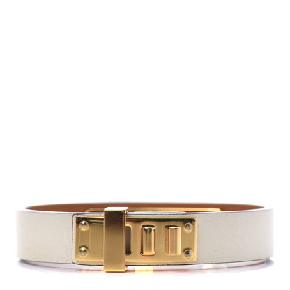 Hermes Swift Mini Dog Clous Carres Bracelet Craie 1 of 5