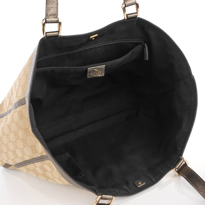 Gucci Monogram Large Abbey Tote Gunmetal 7 of 7