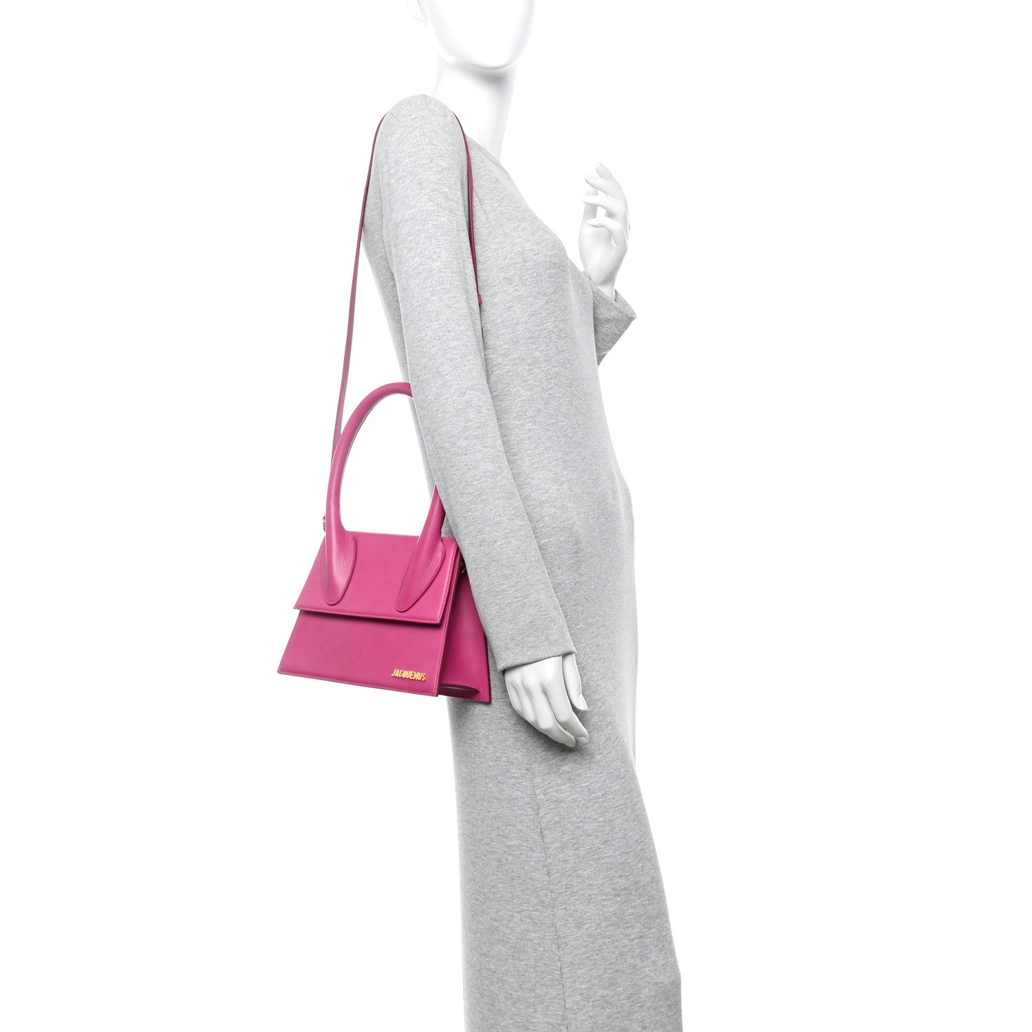 Jacquemus Smooth Calfskin Le Grand Chiquito Dark Pink 2 of 13