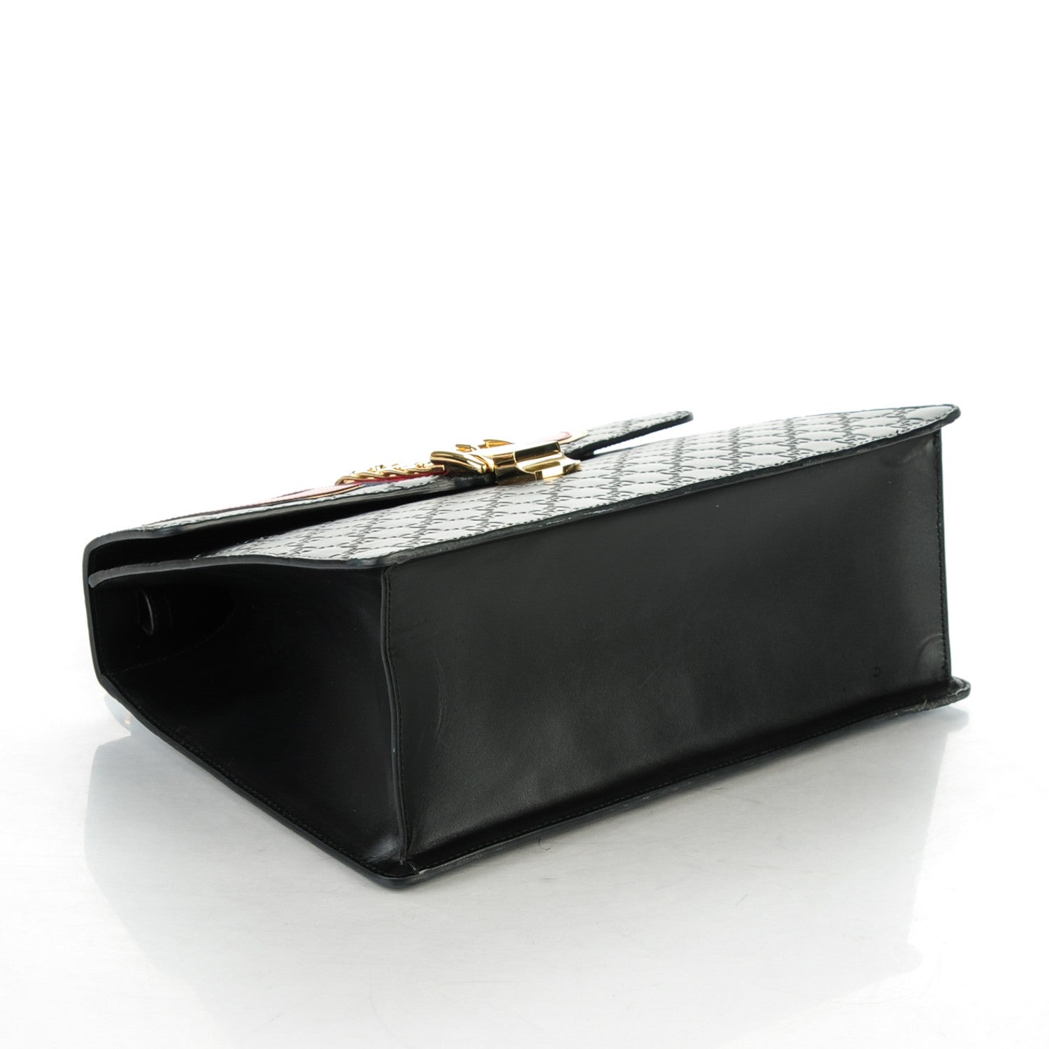 Gucci Guccissima Signature Medium Sylvie Top Handle Bag Black 4 of 7