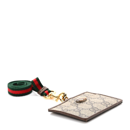 Gucci GG Supreme Monogram Ophidia ID Holder Beige Ebony New Acero 4 of 6