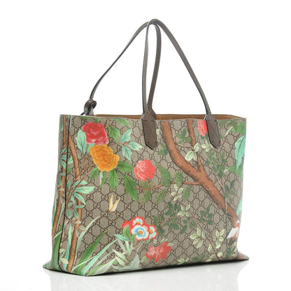 Gucci GG Supreme Monogram Tian Large Shopping Tote Beige Multicolor New Acero 3 of 7