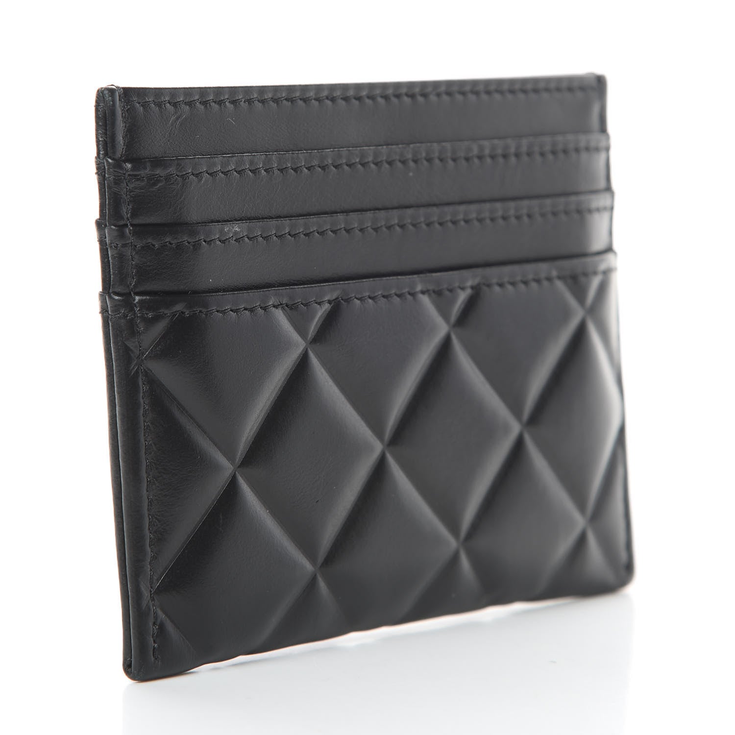 Chanel Lambskin Quilted Card Holder Black 3 of 8