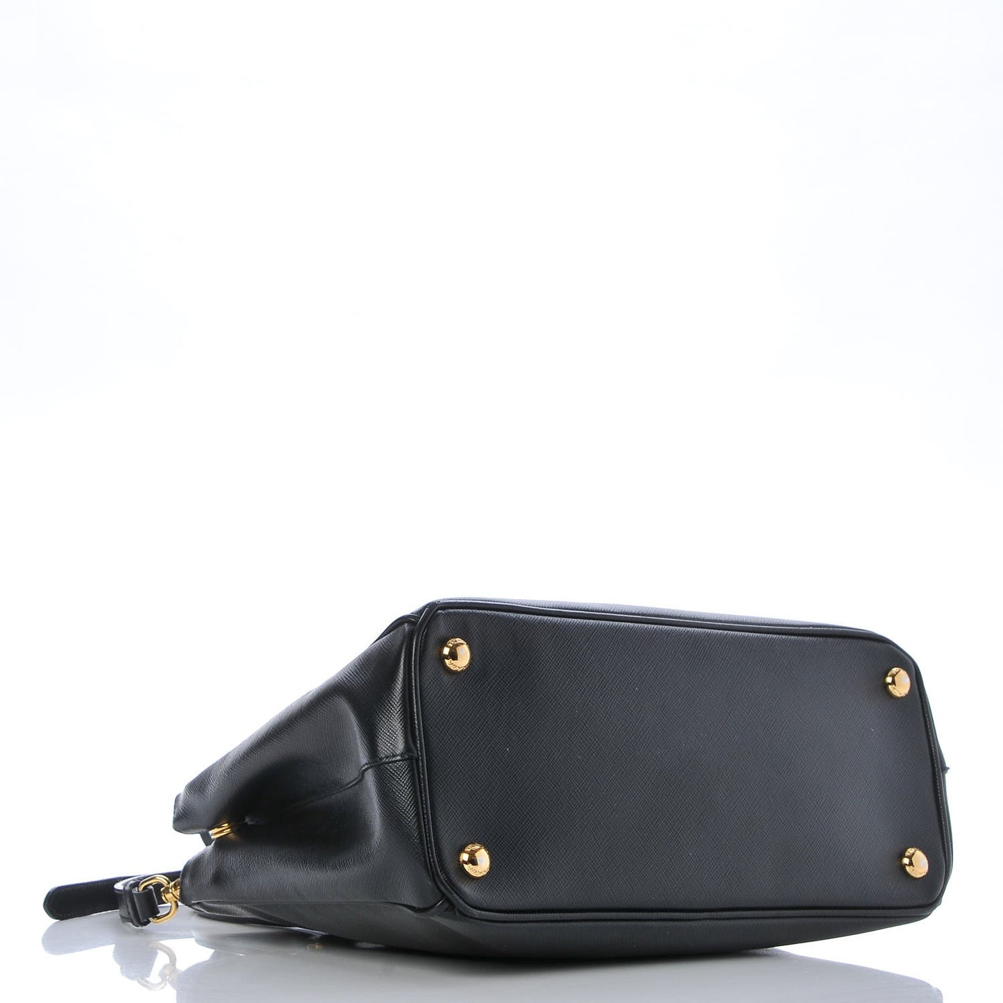 Saffiano Small Galleria Double Zip Tote Black
