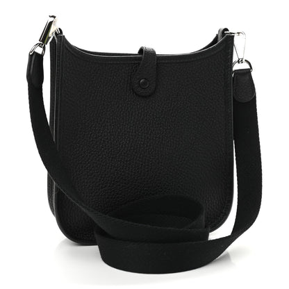 Hermes Taurillon Clemence Evelyne TPM Black 3 of 9
