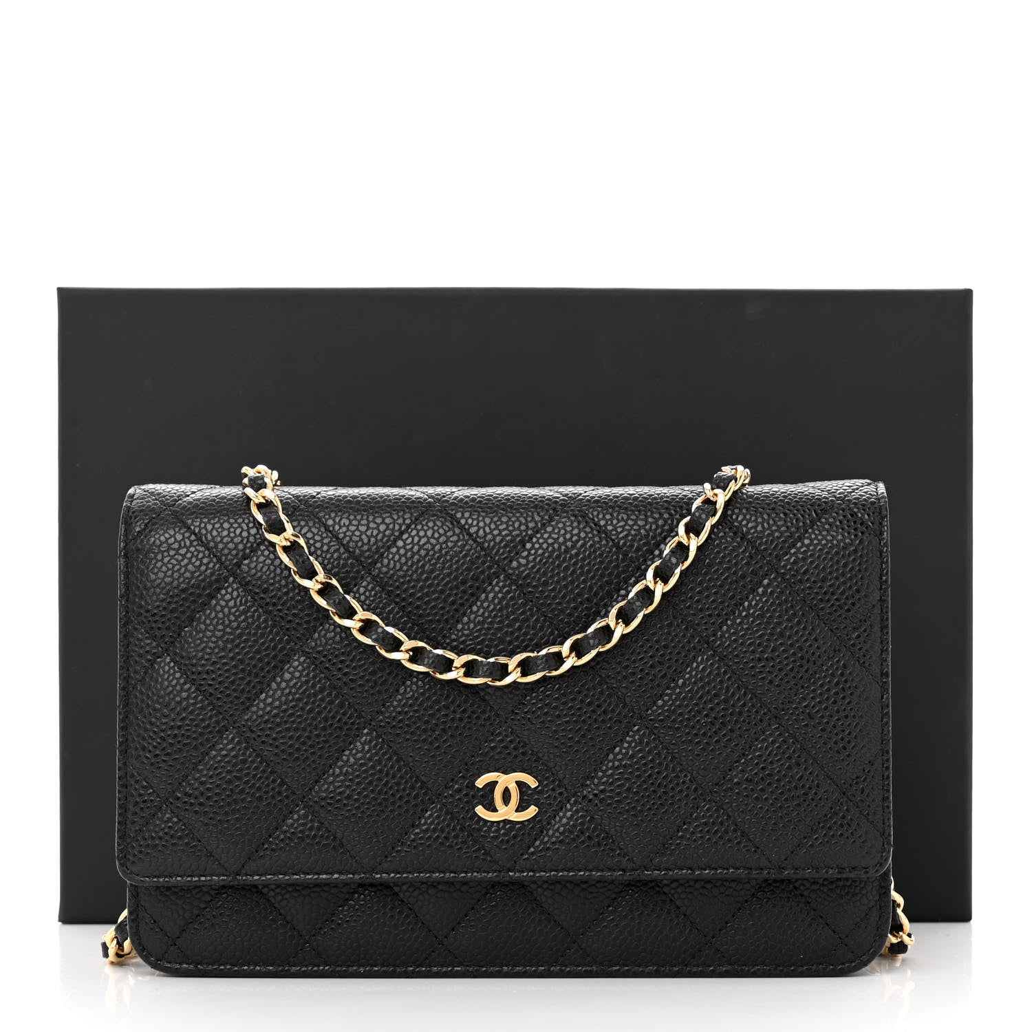 Chanel Caviar Quilted Wallet on Chain WOC Black 3 of 13
