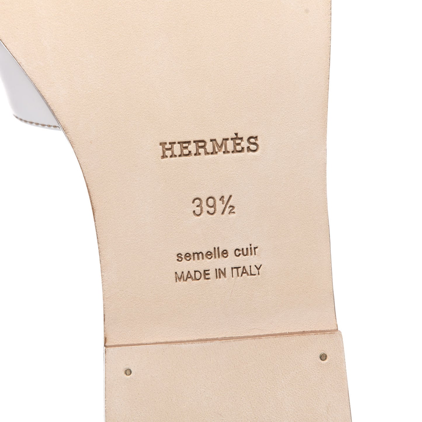 Box Calfskin Oran Sandals 39.5 White