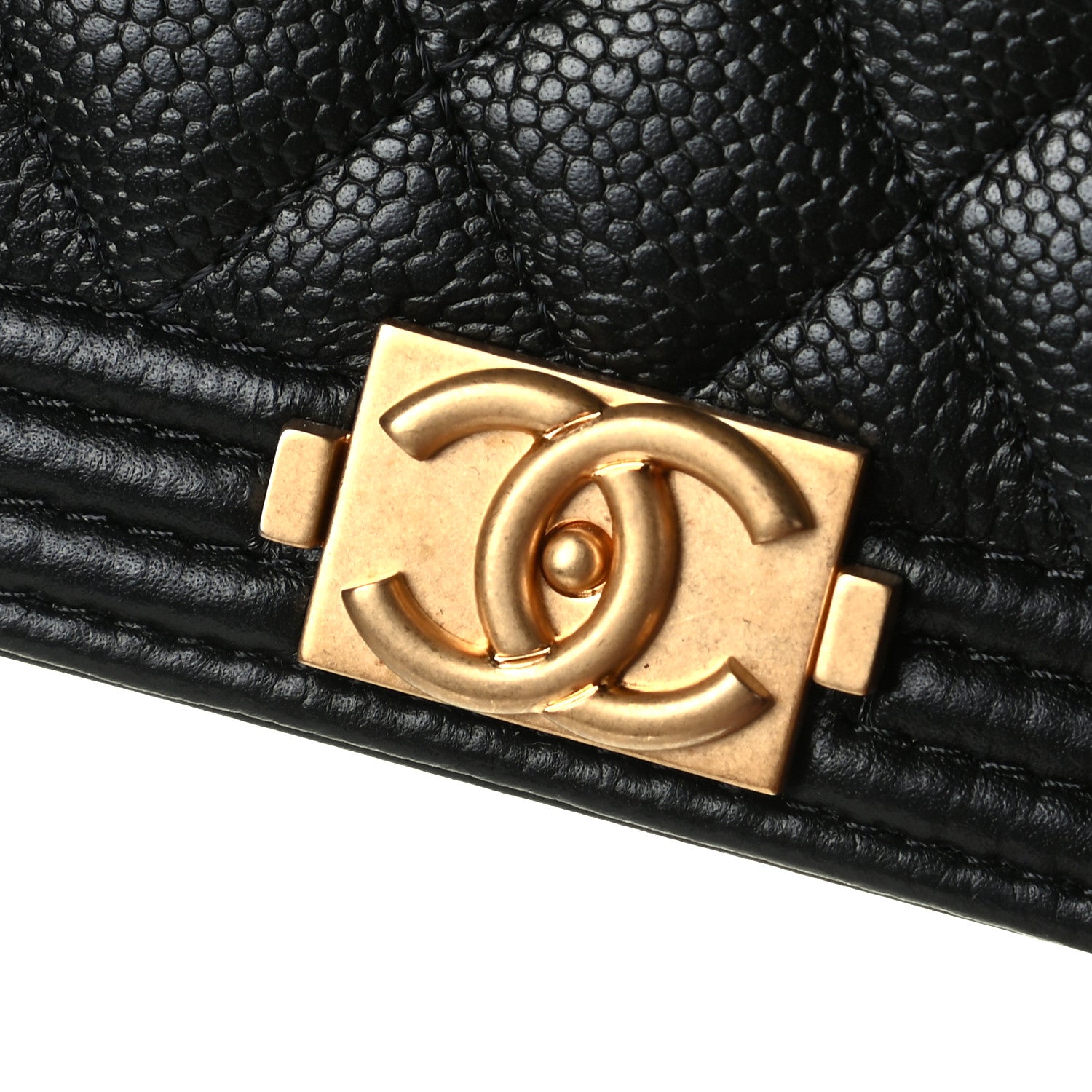 Chanel Caviar Quilted Boy Wallet On Chain WOC Black 6 of 7