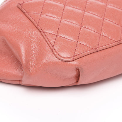 Chanel Crumpled Glazed Lambskin Quilted Waist Bag Fanny Pack Pink 8 of 14