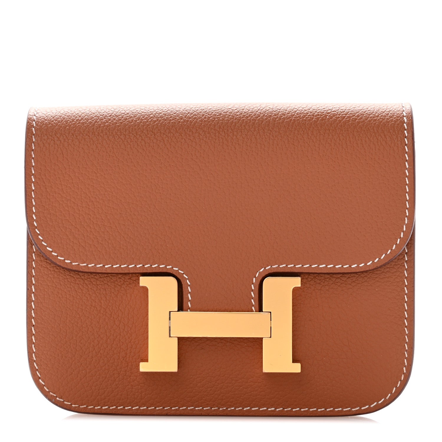 Hermes Evercolor Constance Slim Wallet Gold 1 of 9