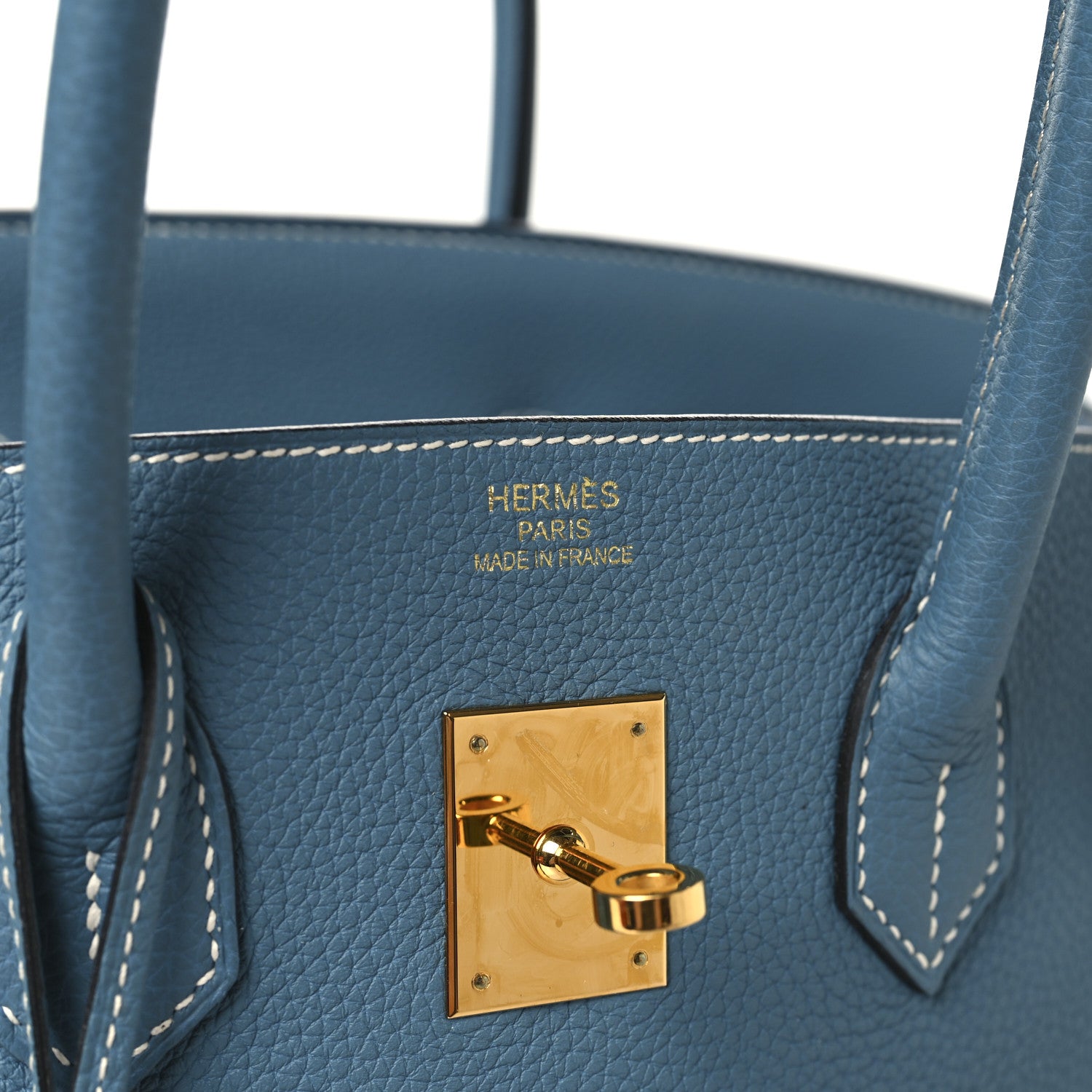 Hermes Togo BIRKIN 35 Blue Jean 6 of 13