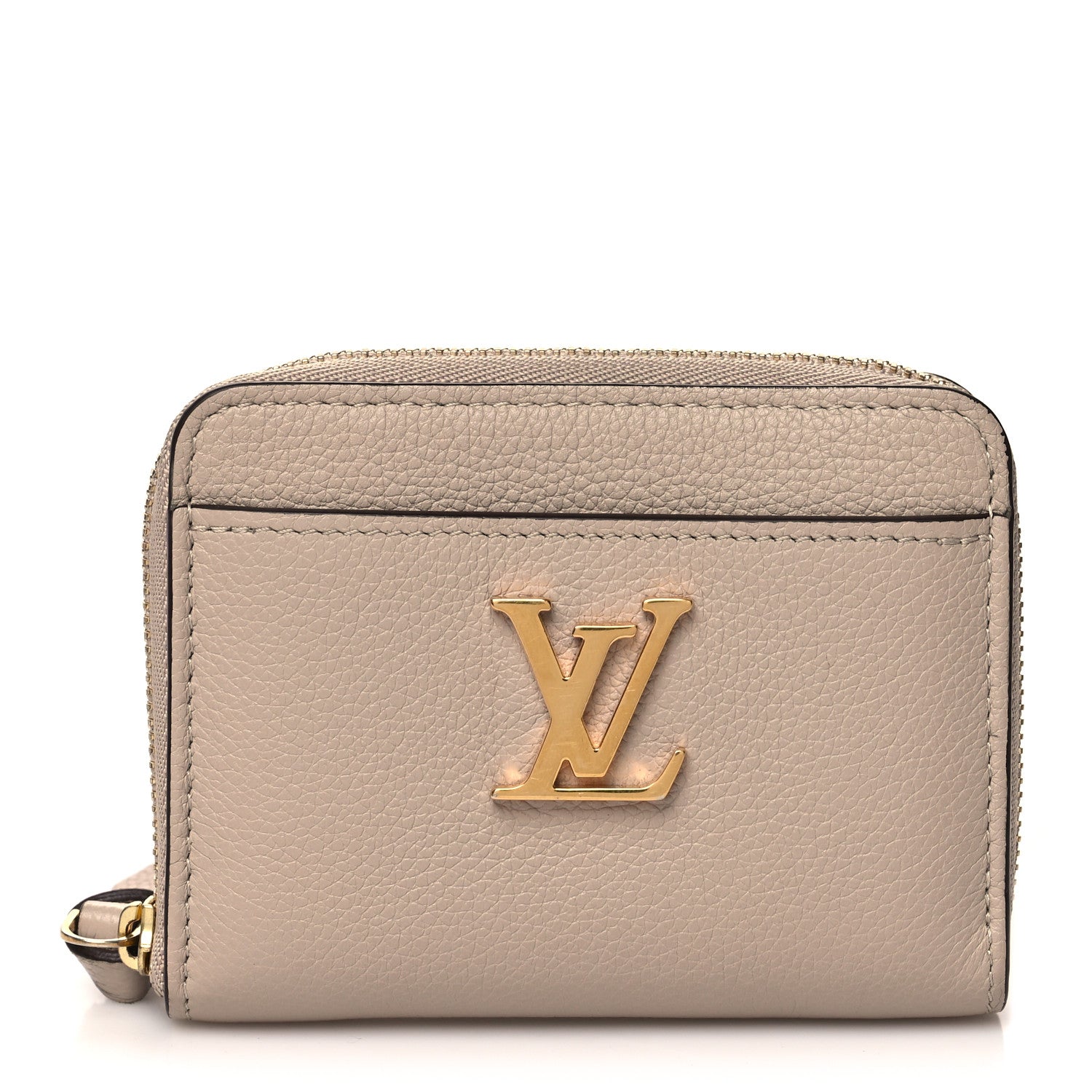Louis Vuitton Calfskin Lockme Zippy Coin Purse Greige 1 of 9