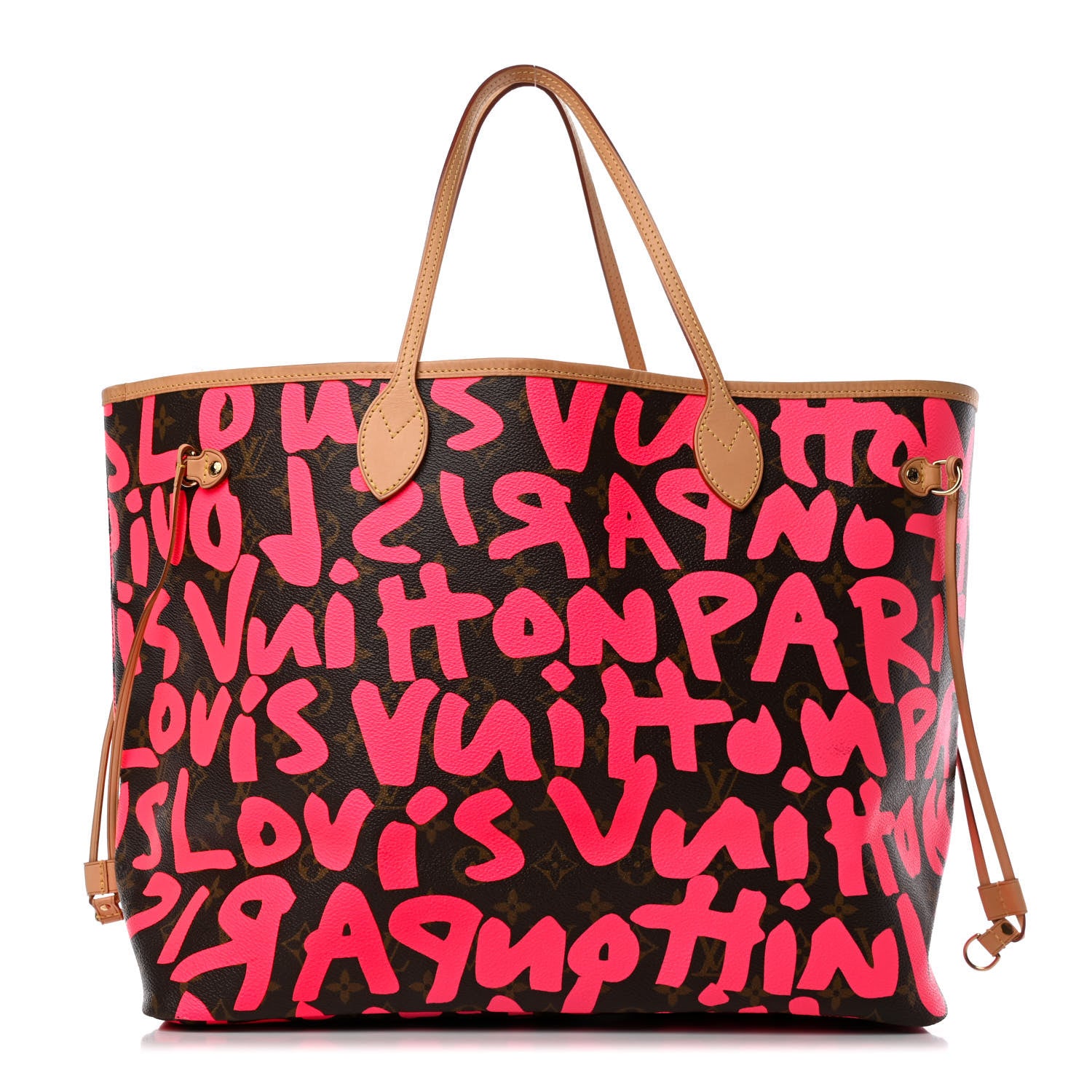 Louis Vuitton Monogram Graffiti Neverfull GM Fuchsia 1 of 4