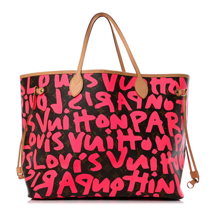 Louis Vuitton Monogram Graffiti Neverfull GM Fuchsia 1 of 4