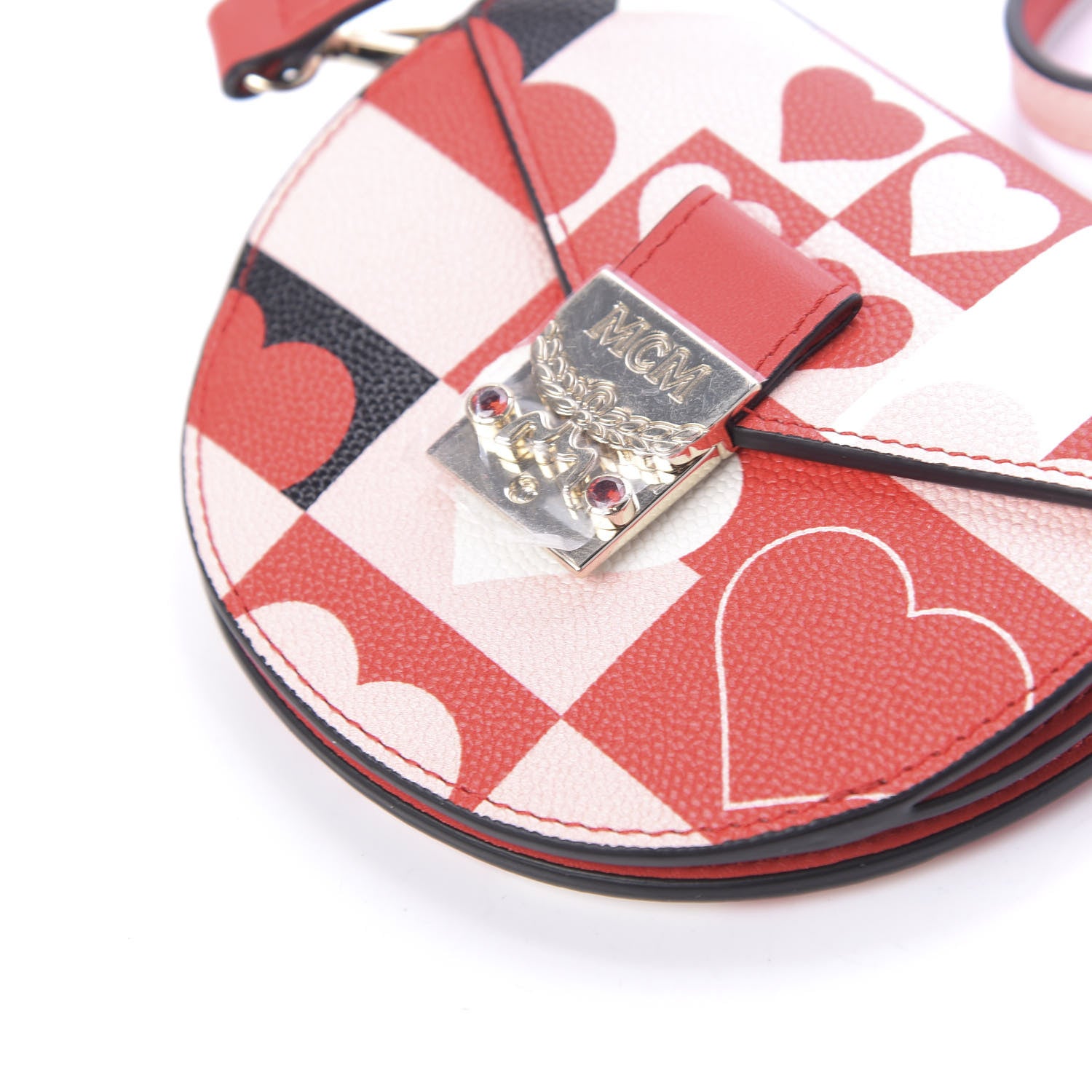 MCM Calfskin Cubic Valentine Crossbody Wallet Multicolor 10 of 12