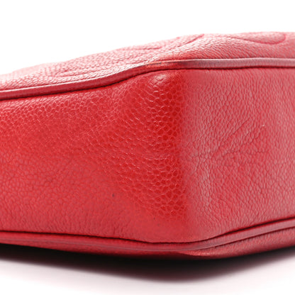 Chanel Caviar CC Stitched Camera Case Red 10 of 11