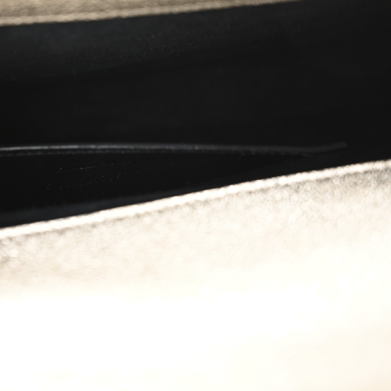 Saint Laurent Metallic Textured Calfskin Classic Monogram Cassandre Clutch Pale Gold 7 of 11