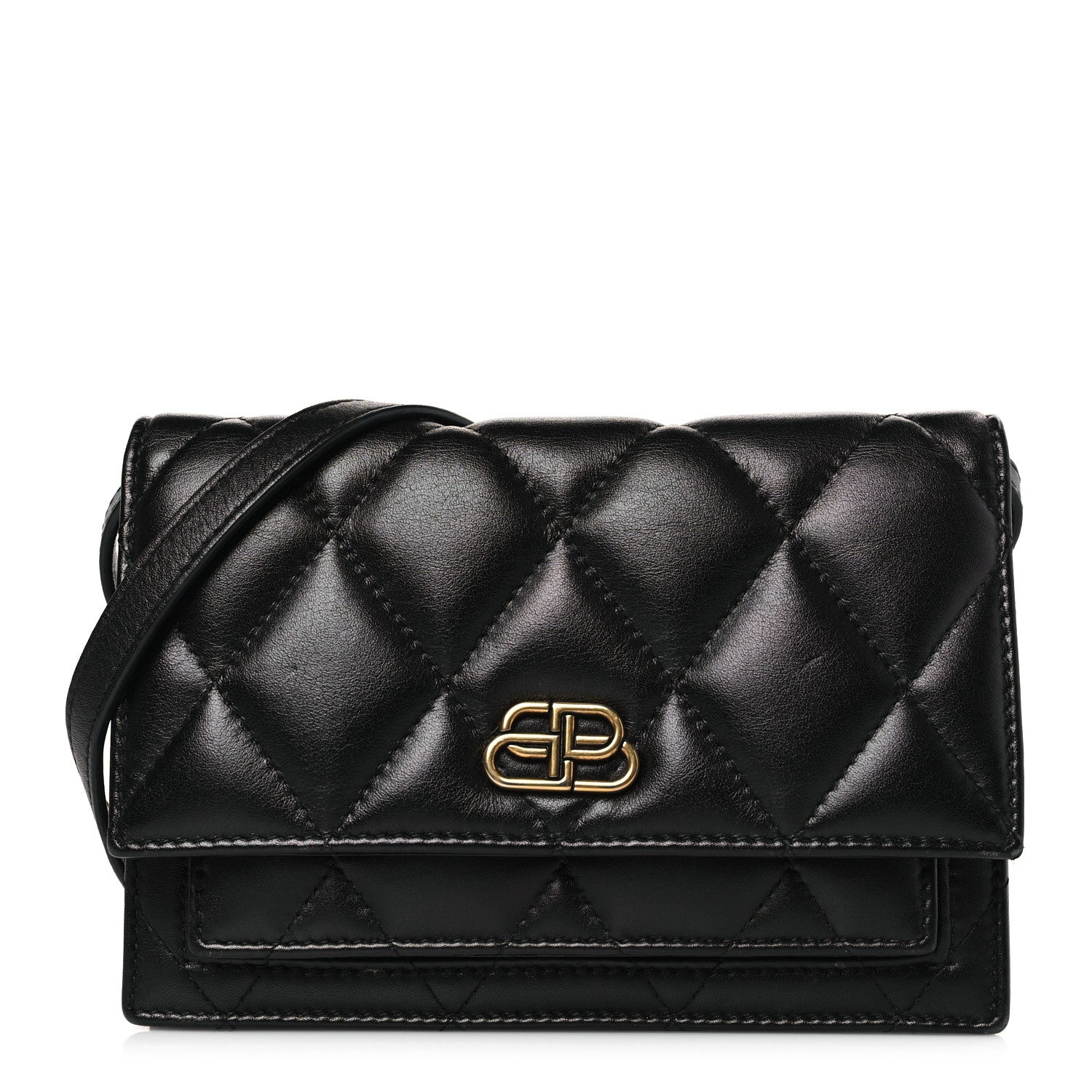 Balenciaga Nappa Calfskin Quilted XS Sharp Belt Bag Black 1 of 8