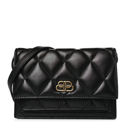 Balenciaga Nappa Calfskin Quilted XS Sharp Belt Bag Black 1 of 8
