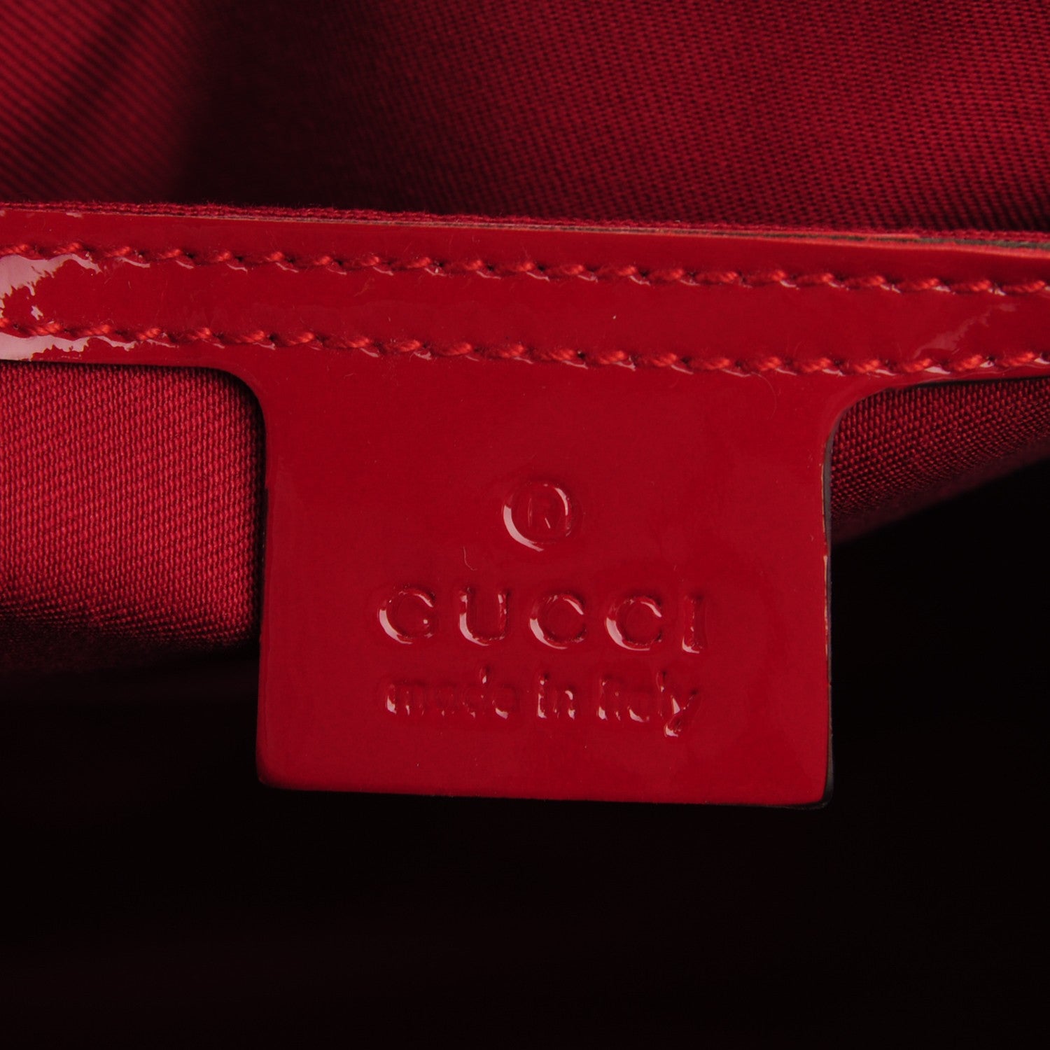 Gucci Patent GG Valentine Medium Joy Boston Red Gold 7 of 8