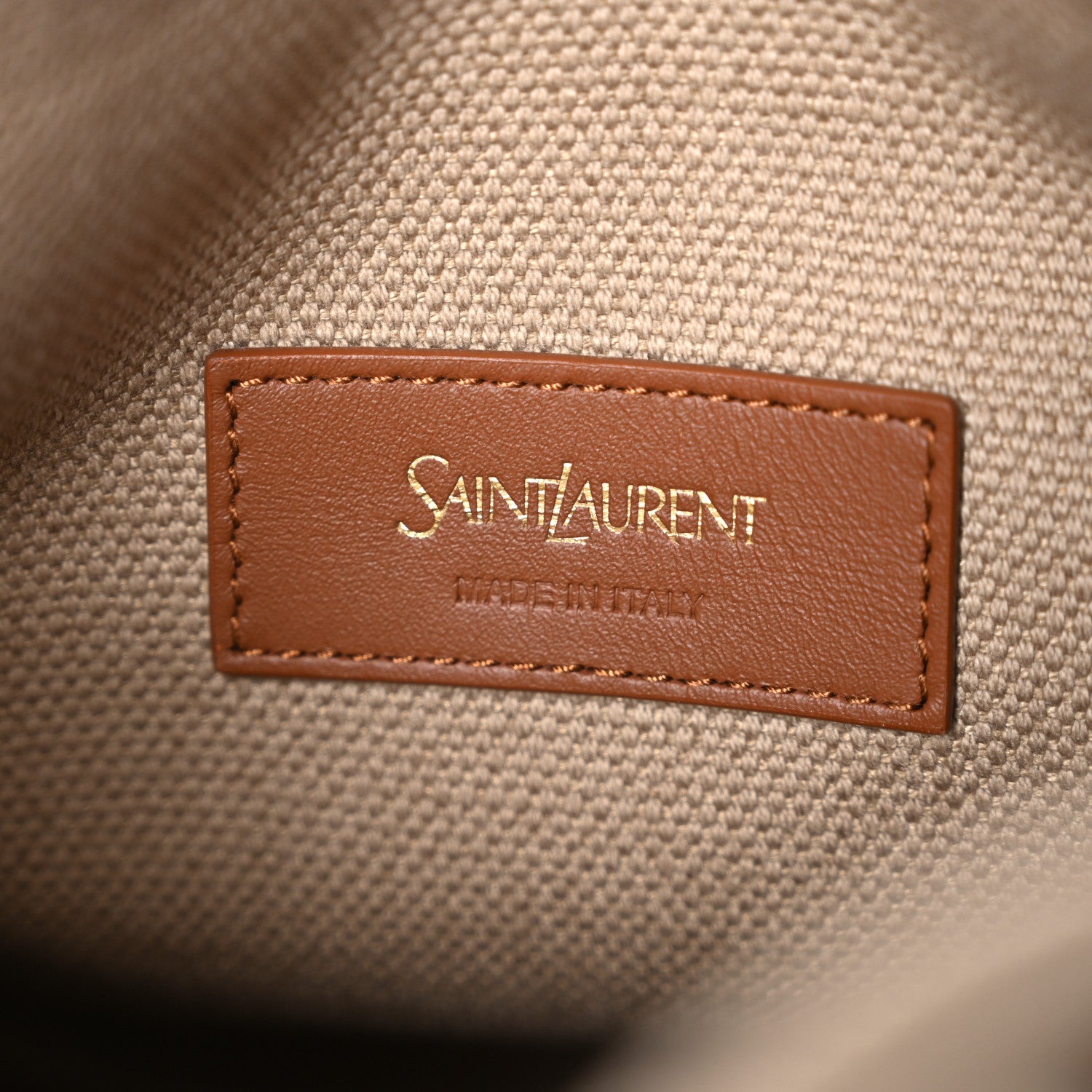 Saint Laurent Canvas Small Bucket Bag Desert Dust Brick 6 of 10