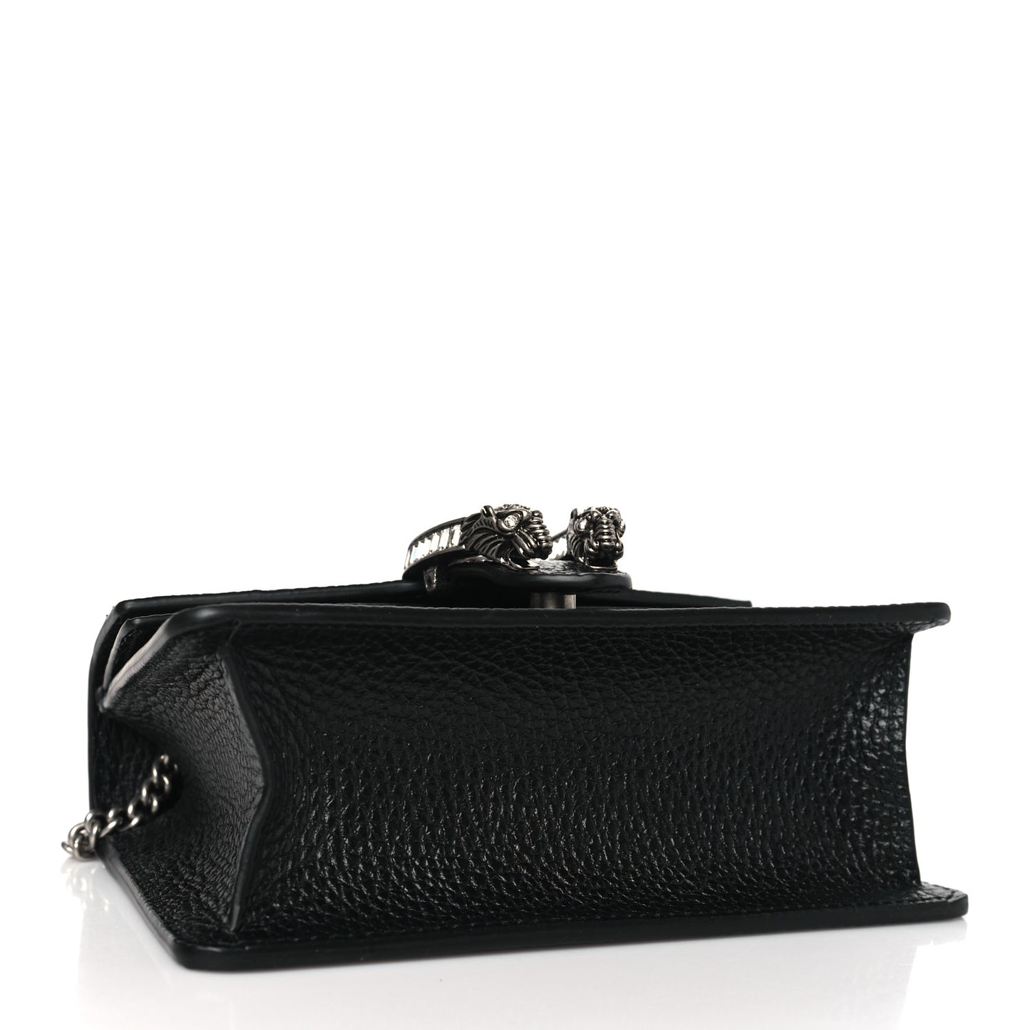 Dollar Calfskin Crystal Mini Dionysus Top Handle Bag Black Crystal