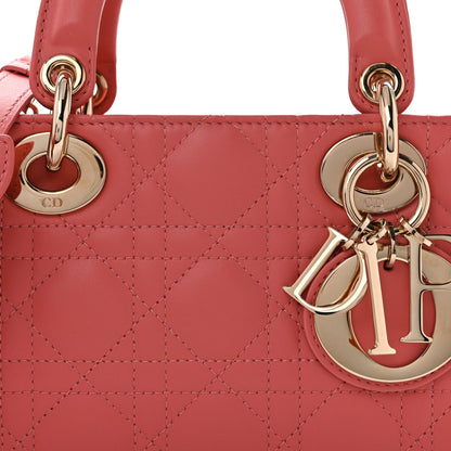 Christian Dior Lambskin Cannage Medium Lady D-Joy Coral Powder 8 of 11