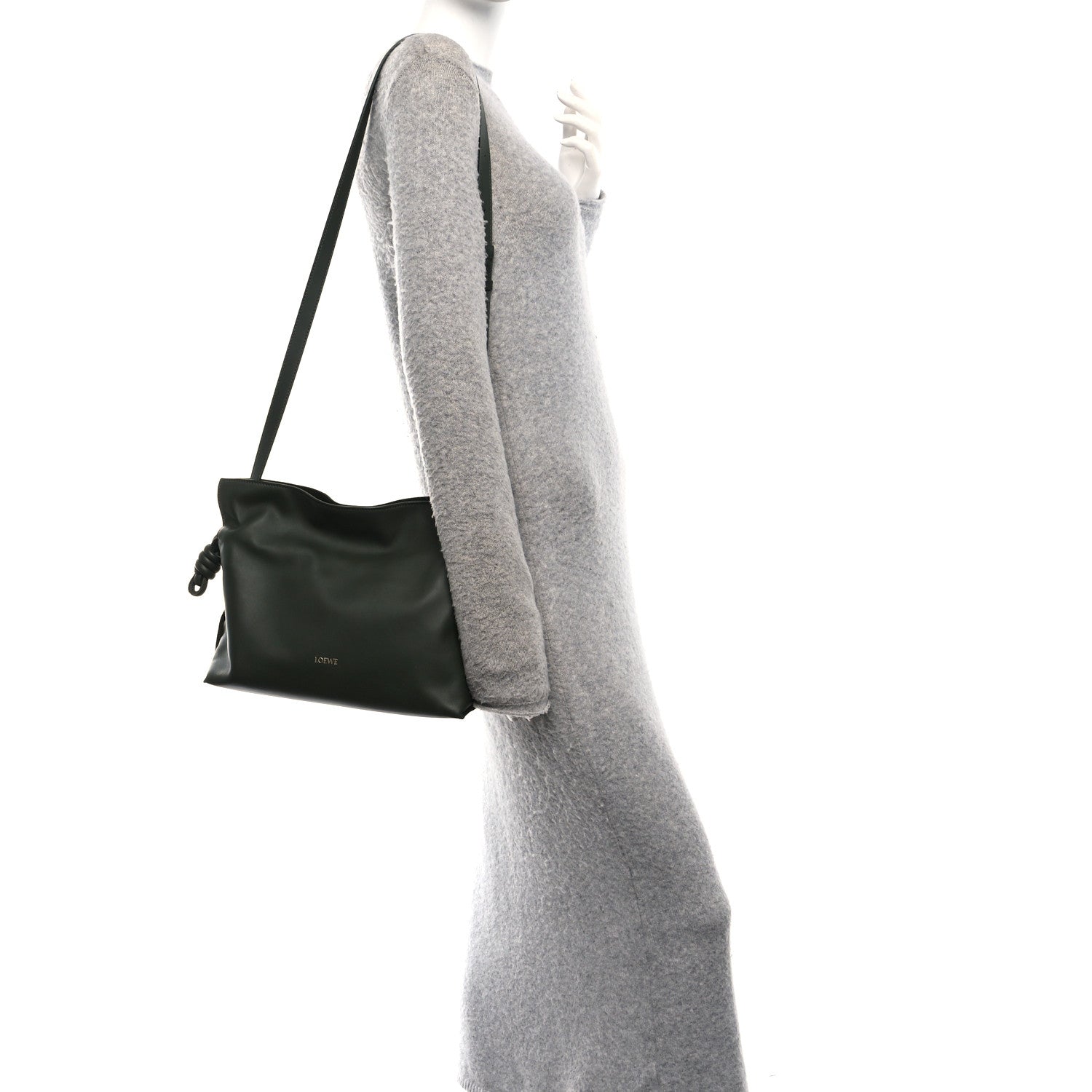 Loewe Nappa Medium Flamenco Knot Bag Dark Khaki 2 of 9