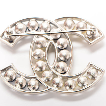 Chanel Pearl CC Brooch Navy White 4 of 5