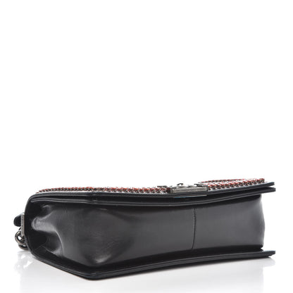 Chanel Lambskin Embellished Medium Boy Flap Black 4 of 9