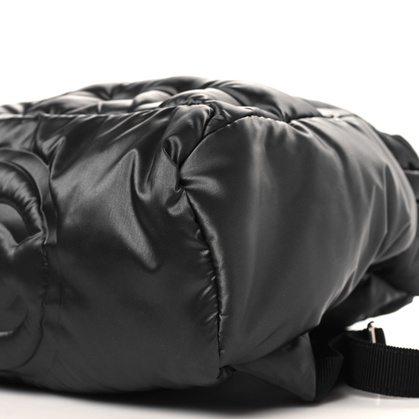 Nylon Embossed Small Doudoune Backpack Black