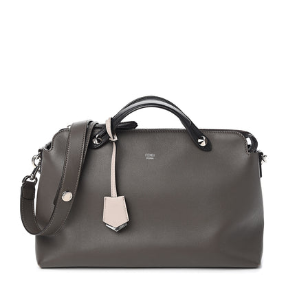 Fendi Vitello Dolce 4 Color Large By The Way Boston Bag Carbone Grigio Polvere Multicolor 1 of 13