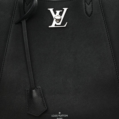 Louis Vuitton Calfskin Lockme Cabas Black 8 of 15