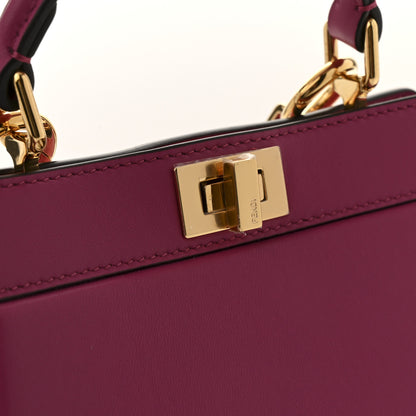 Fendi Shiny Nappa Petite Peekaboo I SEE U Satchel Ciclamino Pilar 11 of 11