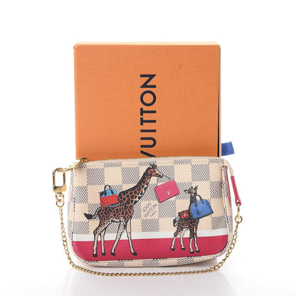 Louis Vuitton Damier Azur 2017 Christmas Animation Mini Pochette Accessories 8 of 8