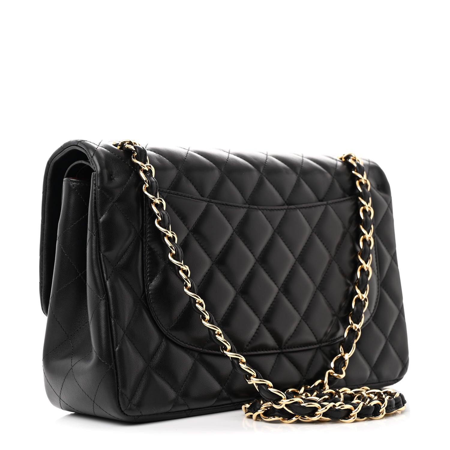 Chanel Lambskin Quilted Jumbo Double Flap Black 3 of 14
